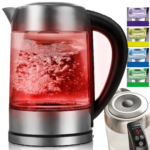 Czajnik elektryczny szklany LED 2200W z regulacją temperatury