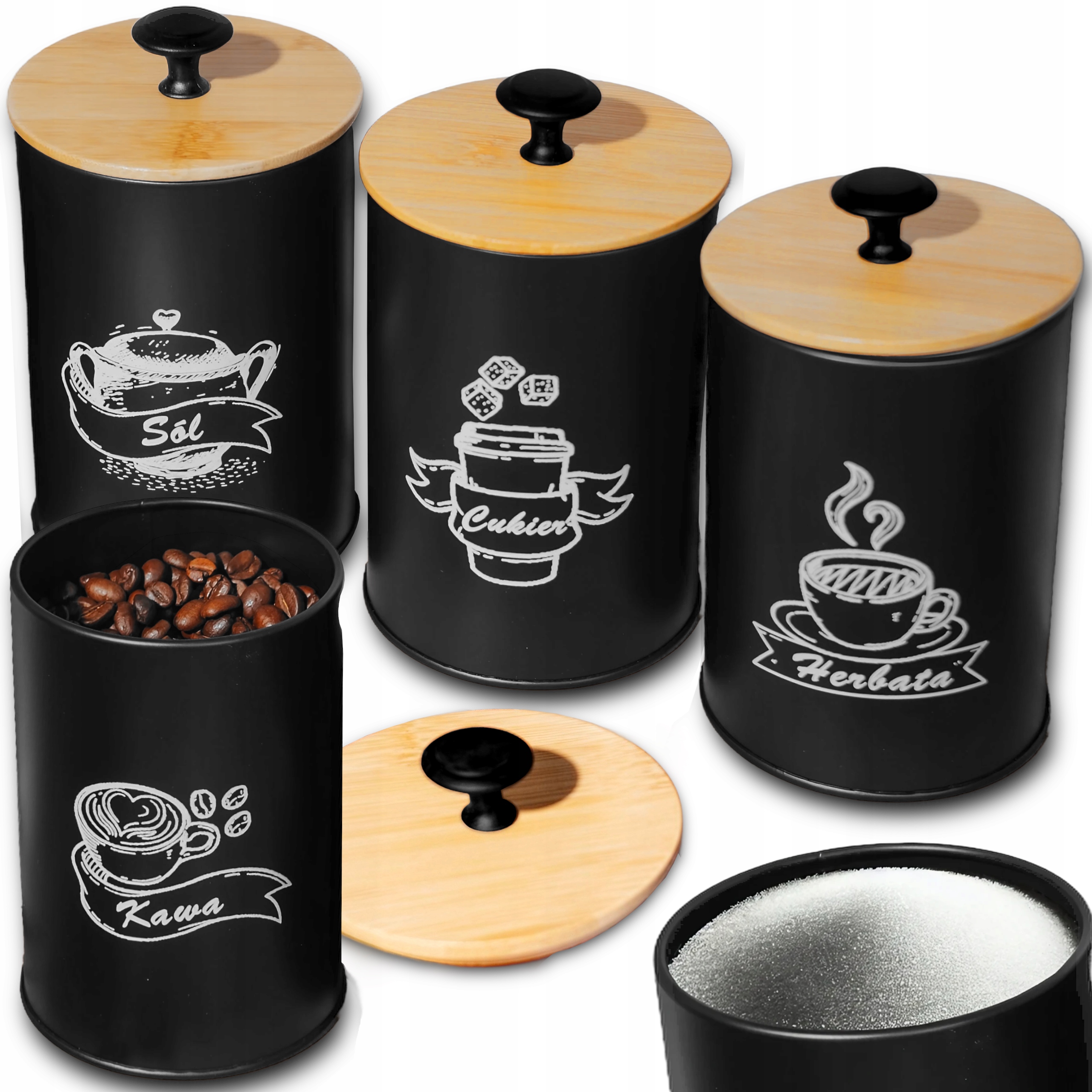 Zestaw 4 pojemników