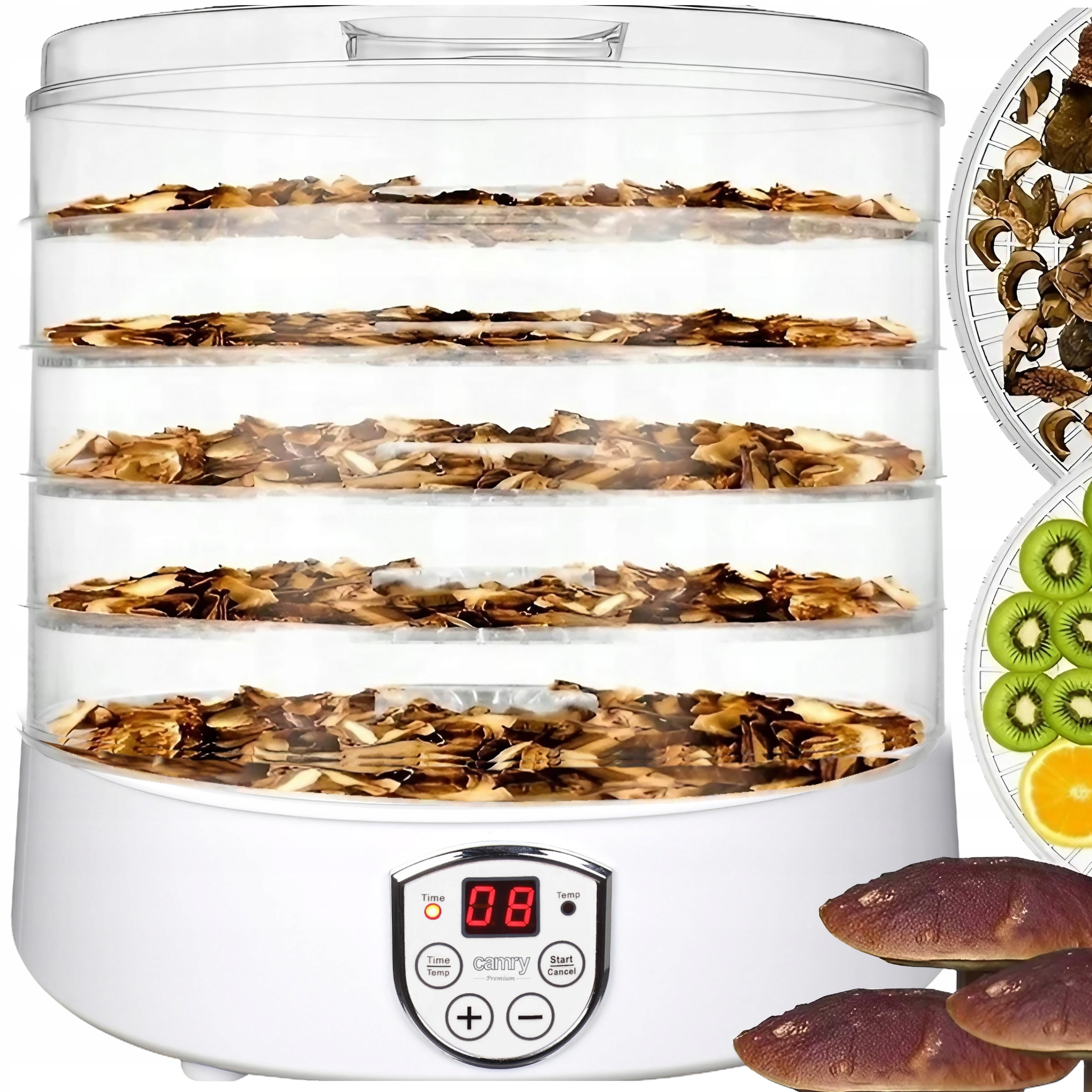 Suszarka do grzybów, owoców i warzyw z 5 sitami