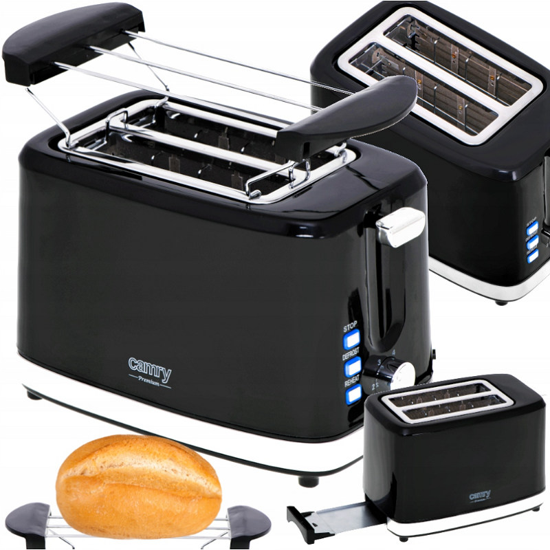 Toster 900W na dwie kromki
