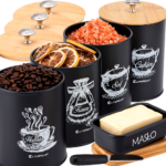 Maselniczka oraz 4 pojemniki czarne