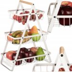 3 Piętrowy kosz na owoce biały